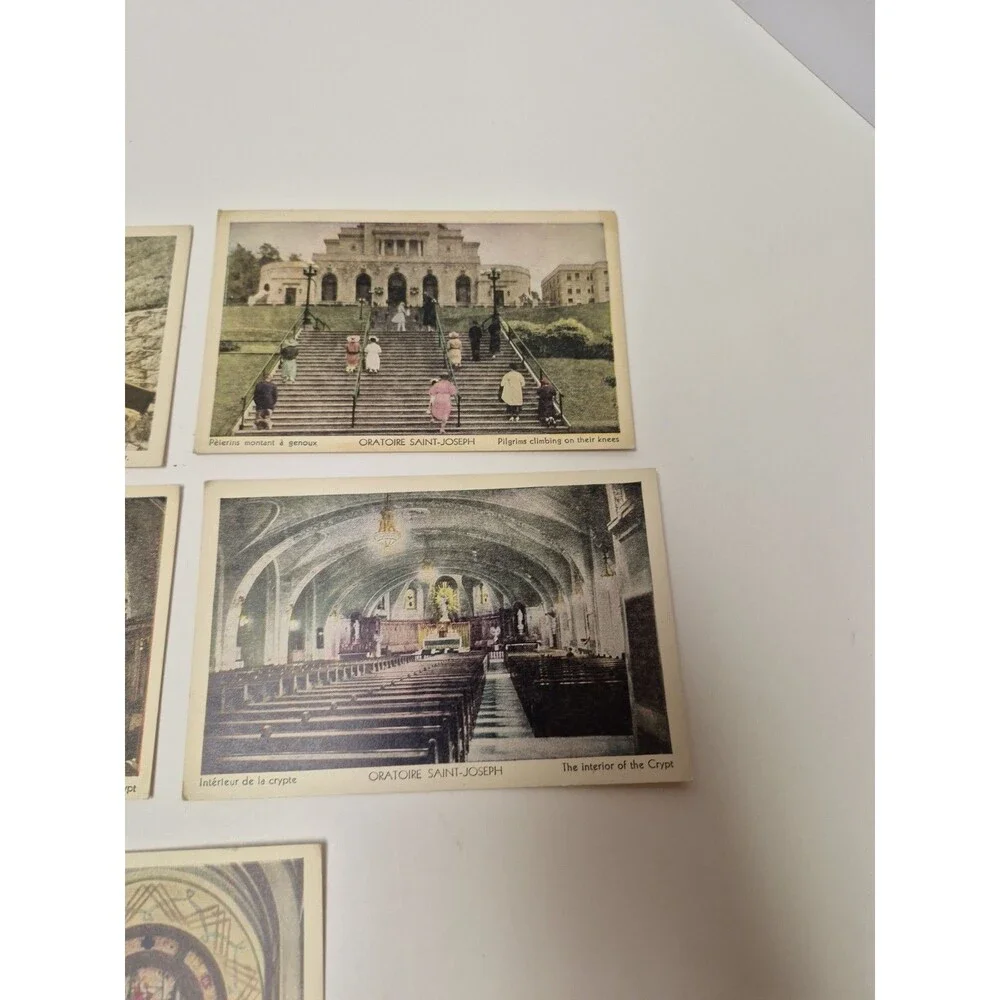 Vintage 4 Pc Blank postcards Saint Joseph's Oratory Montreal, Canada religious